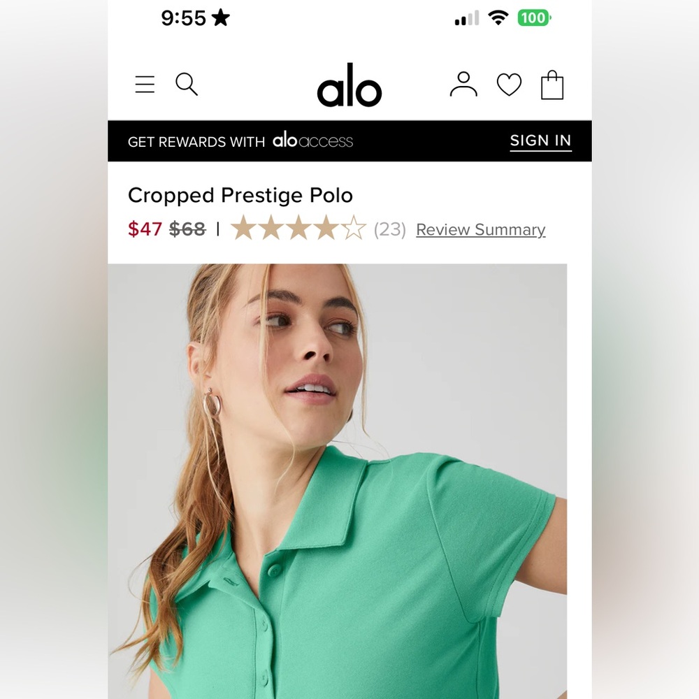 alo cropped polo Shirt for Women